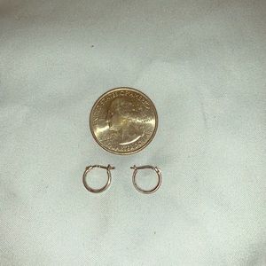 Small 10k white gold hoop earrings
